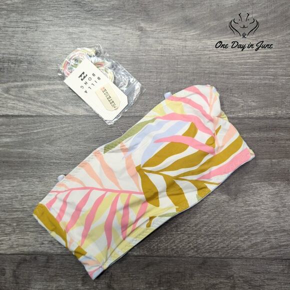 Billabong Tropical Jungle Sunny Reversible Bikini Top Size S - Picture 4 of 7